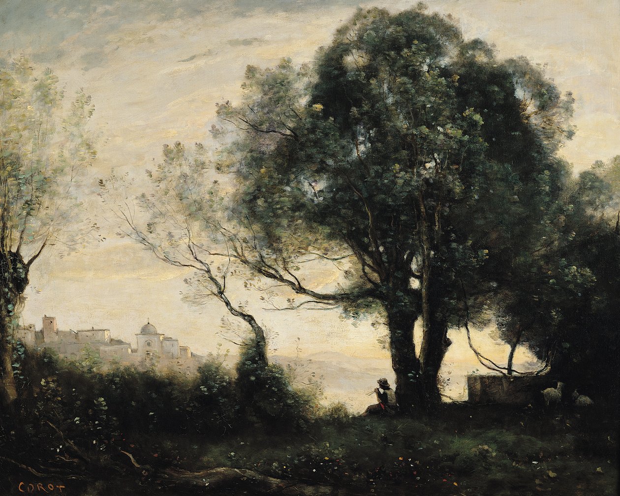 Castel Gandolfo的纪念品 作者 让·巴蒂斯特·卡米尔·科罗