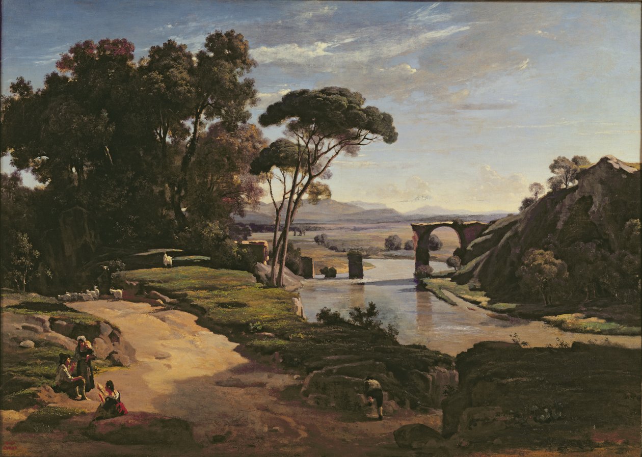 纳尔尼桥，c.1826-27 作者 让·巴蒂斯特·卡米尔·科罗