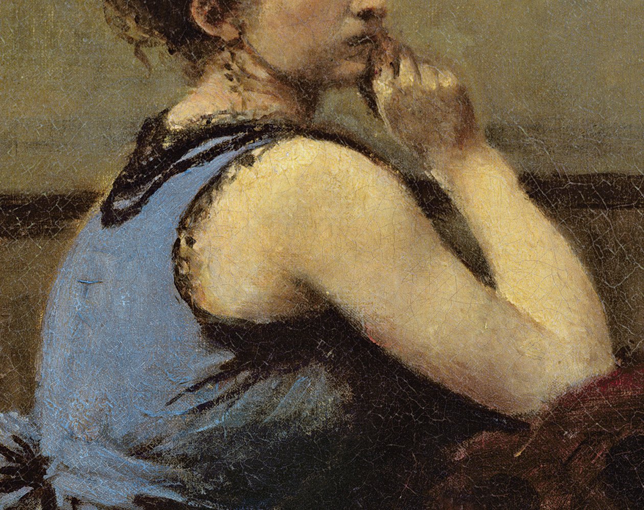 蓝色的女人，1874年（细节82880） 作者 让·巴蒂斯特·卡米尔·科罗