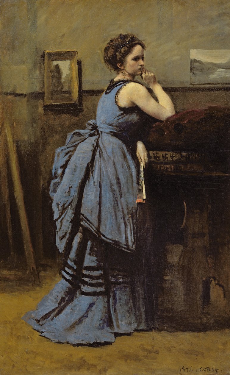 蓝色的女人，1874年 作者 让·巴蒂斯特·卡米尔·科罗