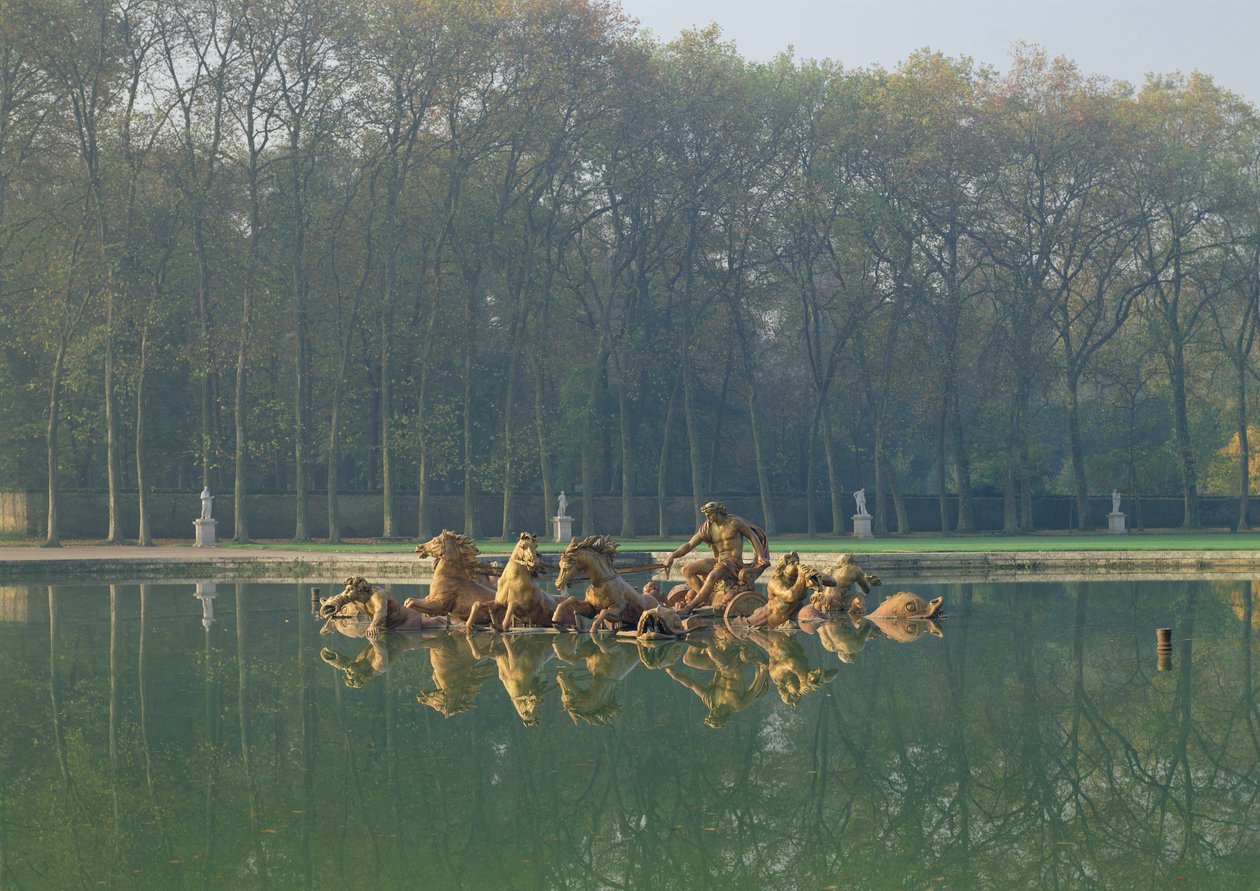 阿波罗在他的战车中，来自Bassin d&39;Apollon，1668-71 作者 让·巴蒂斯特·图比