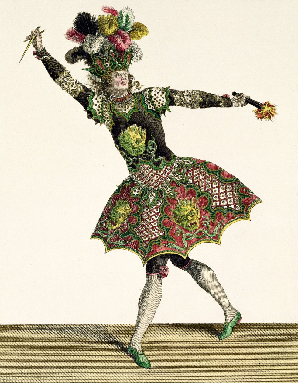 &39;Armide&39;，&39;Psyche&39;和其他几部歌剧中的恶魔服装，由艺术家雕刻，c.1780 作者 让·巴蒂斯特·马丁