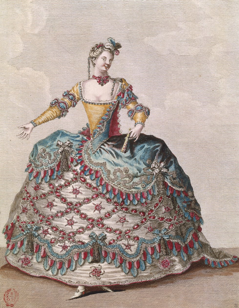 Jean-Philippe Rameau（1683-1764）为歌剧芭蕾舞剧&39;Les Indes Galantes&39;的印度女性服装c.1735 作者 让·巴蒂斯特·马丁