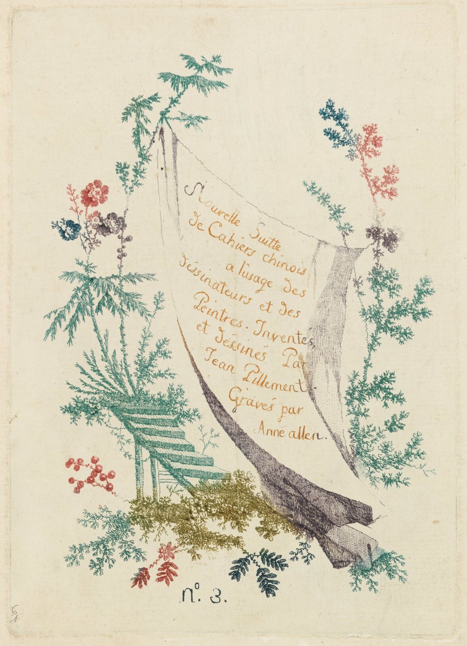 标题页，来自中国笔记本新套件的板材1，用于绘画和绘画艺术家 作者 让·巴蒂斯特·皮列曼