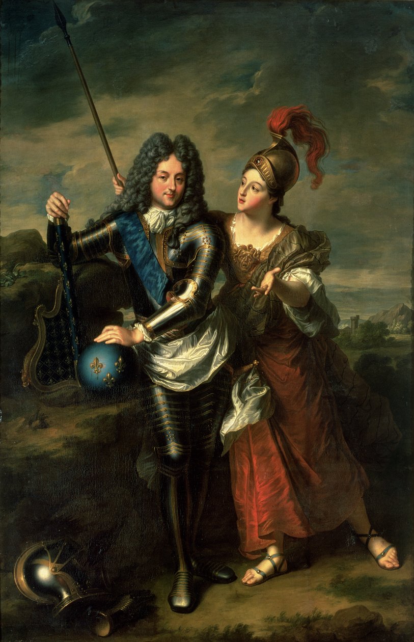 Philippe II d&39;Orleans（1674-1723），法国摄政王和Parabere夫人为密涅瓦，1716年 作者 让·巴蒂斯特·桑特尔