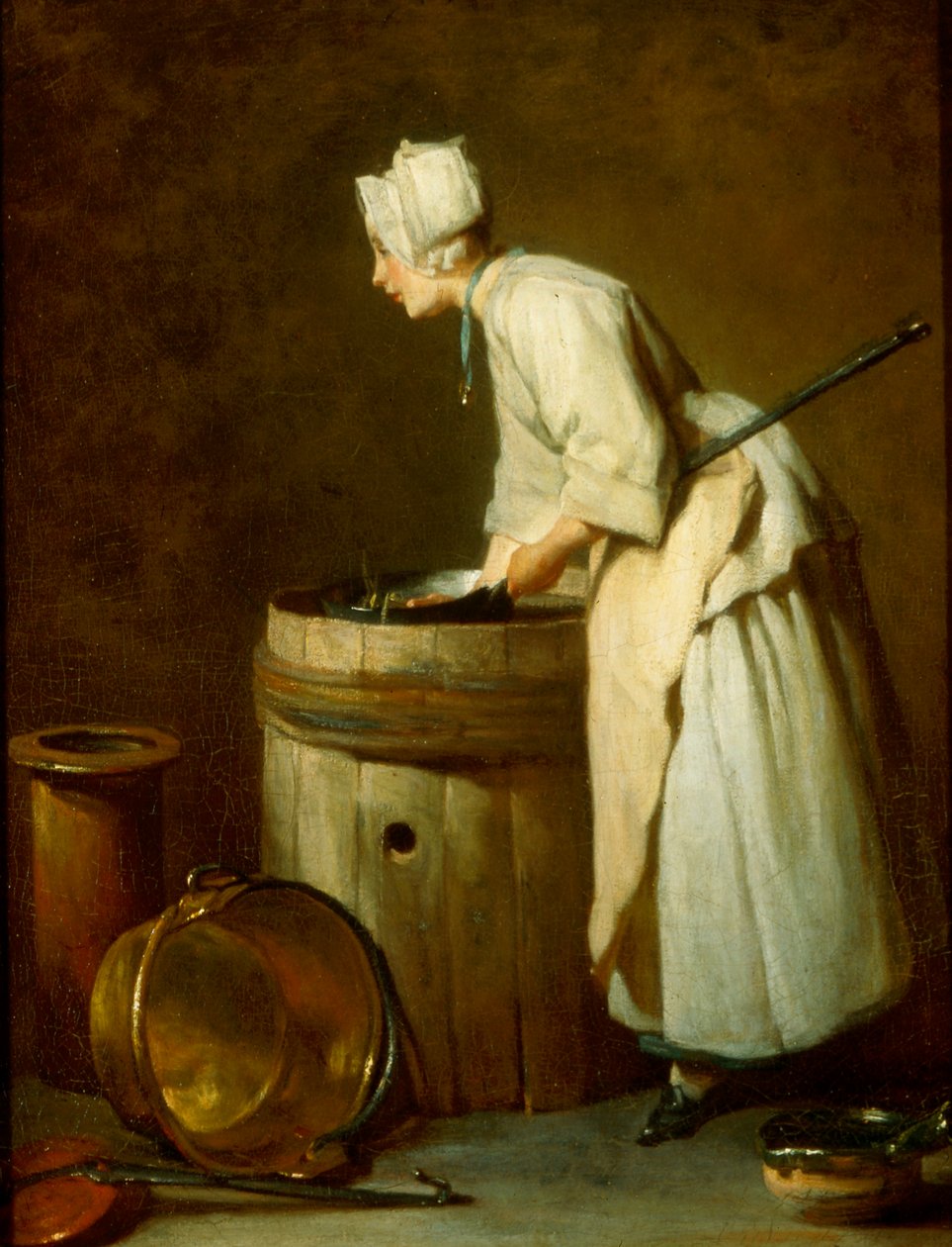 The Scullery Maid，1738 作者 让·巴蒂斯特·西蒙·查尔丁