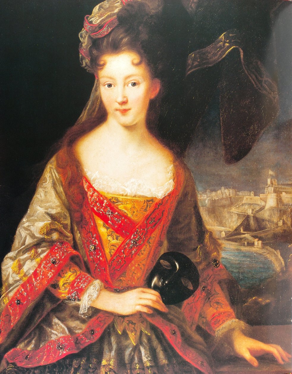 Louise Hippolyte Grimaldi俯瞰着摩纳哥 作者 让·巴蒂斯特·范·卢