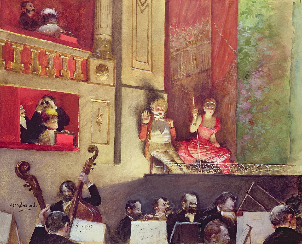 Cafe Concert（水粉画） 作者 让·贝罗