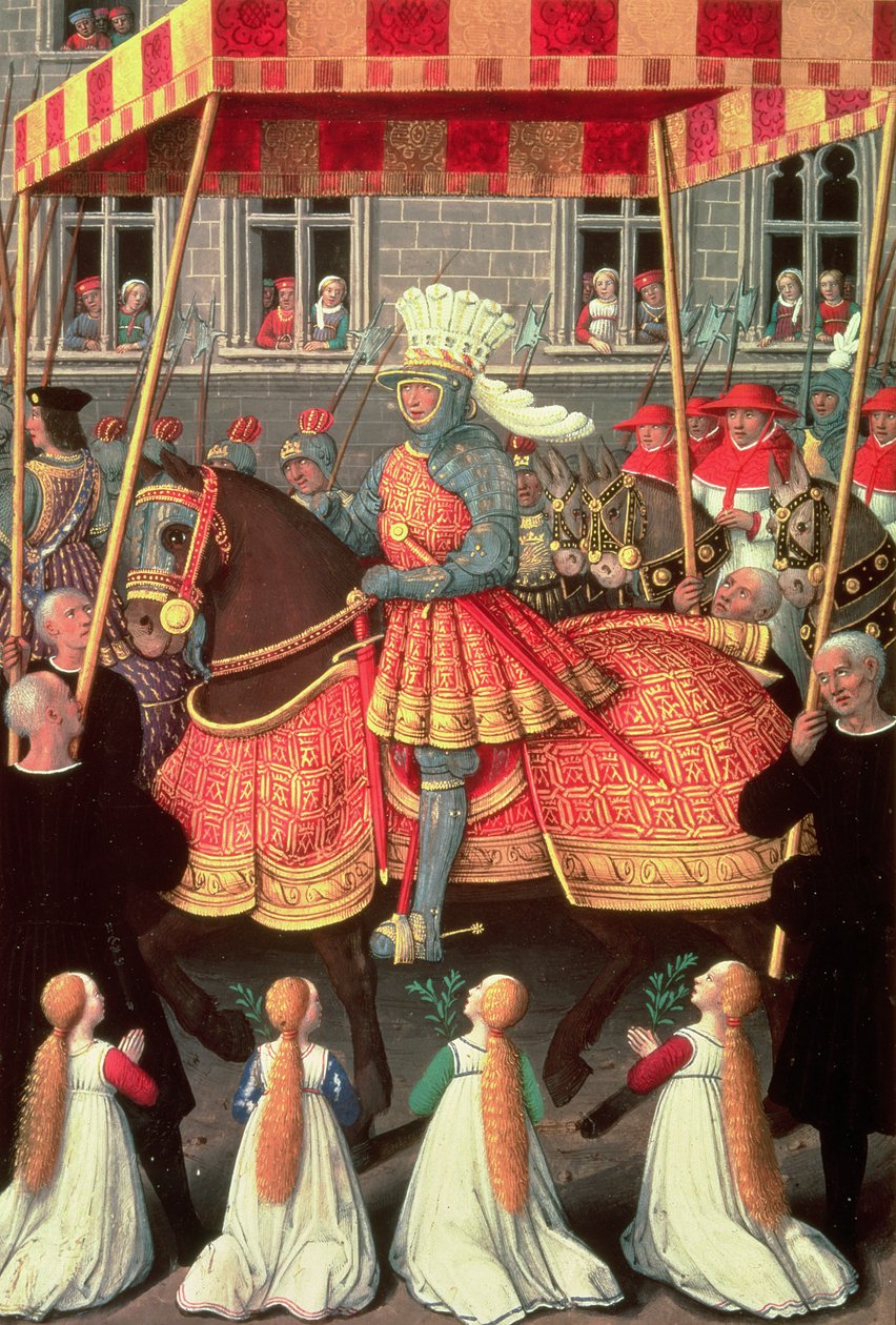 路易十二（1462-1515）从“布列塔尼的安妮时间”，1515-20进入热那亚的冠层，接着是四个红衣主教 作者 让·布迪雄