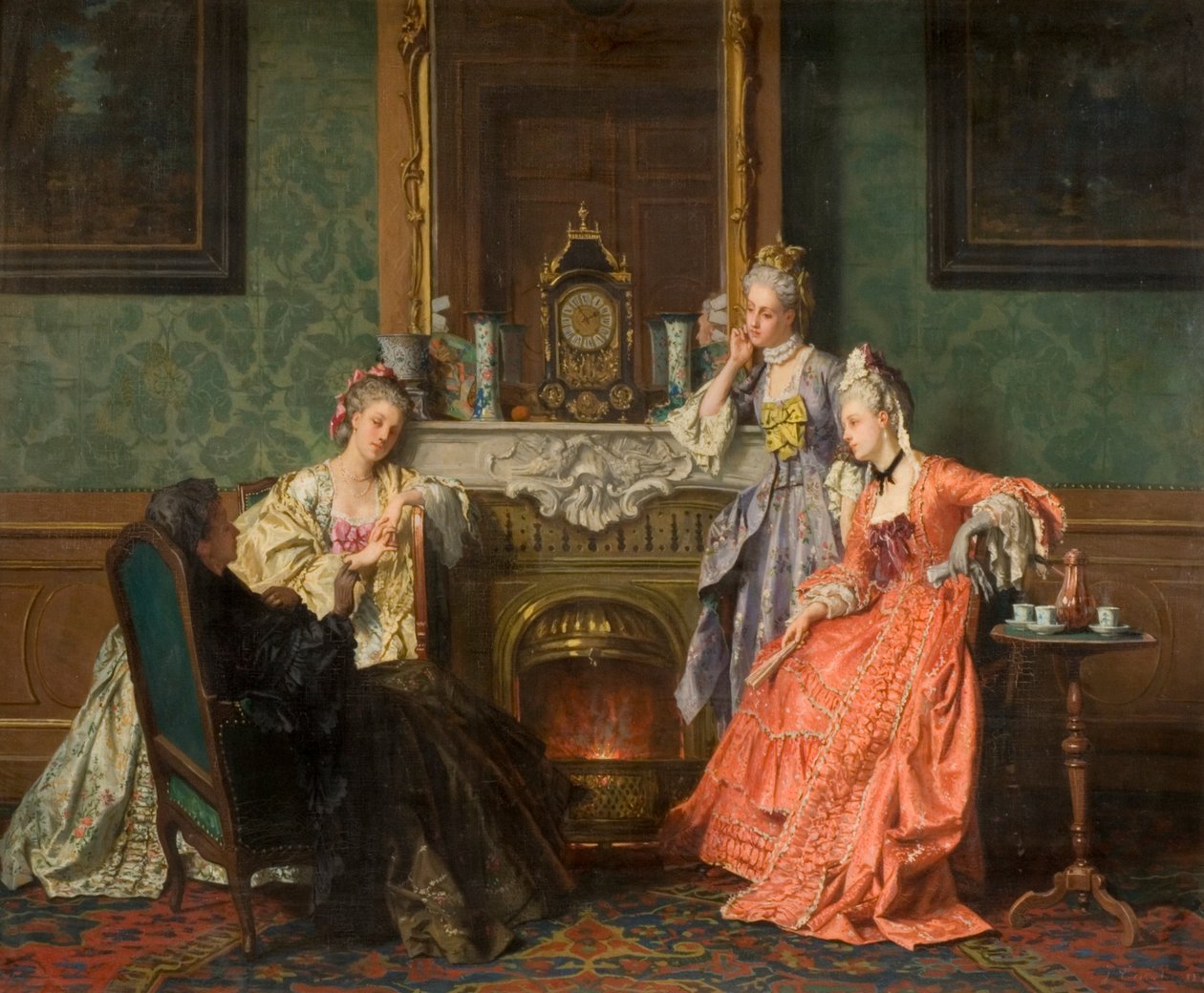 下午茶，1879年 作者 让·卡洛斯（Jean Carolus）