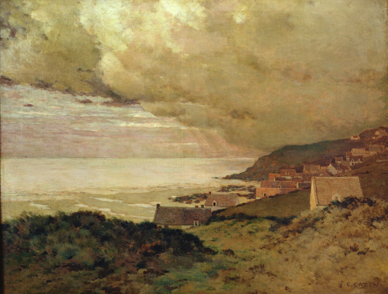 风暴，Enquihen，Pas-de-Calais，1876 作者 让·查尔斯·卡赞
