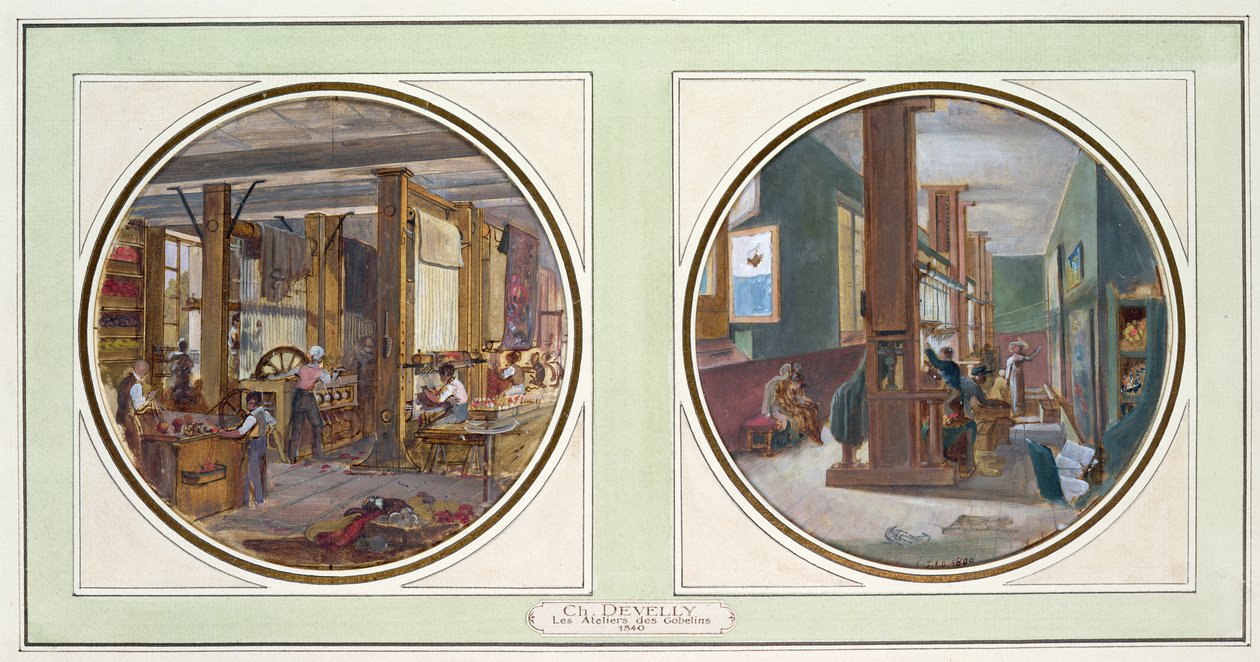 1840年的Gobelins研讨会（另见176257） 作者 让·查尔斯·德维尔（Jean Charles Develly）