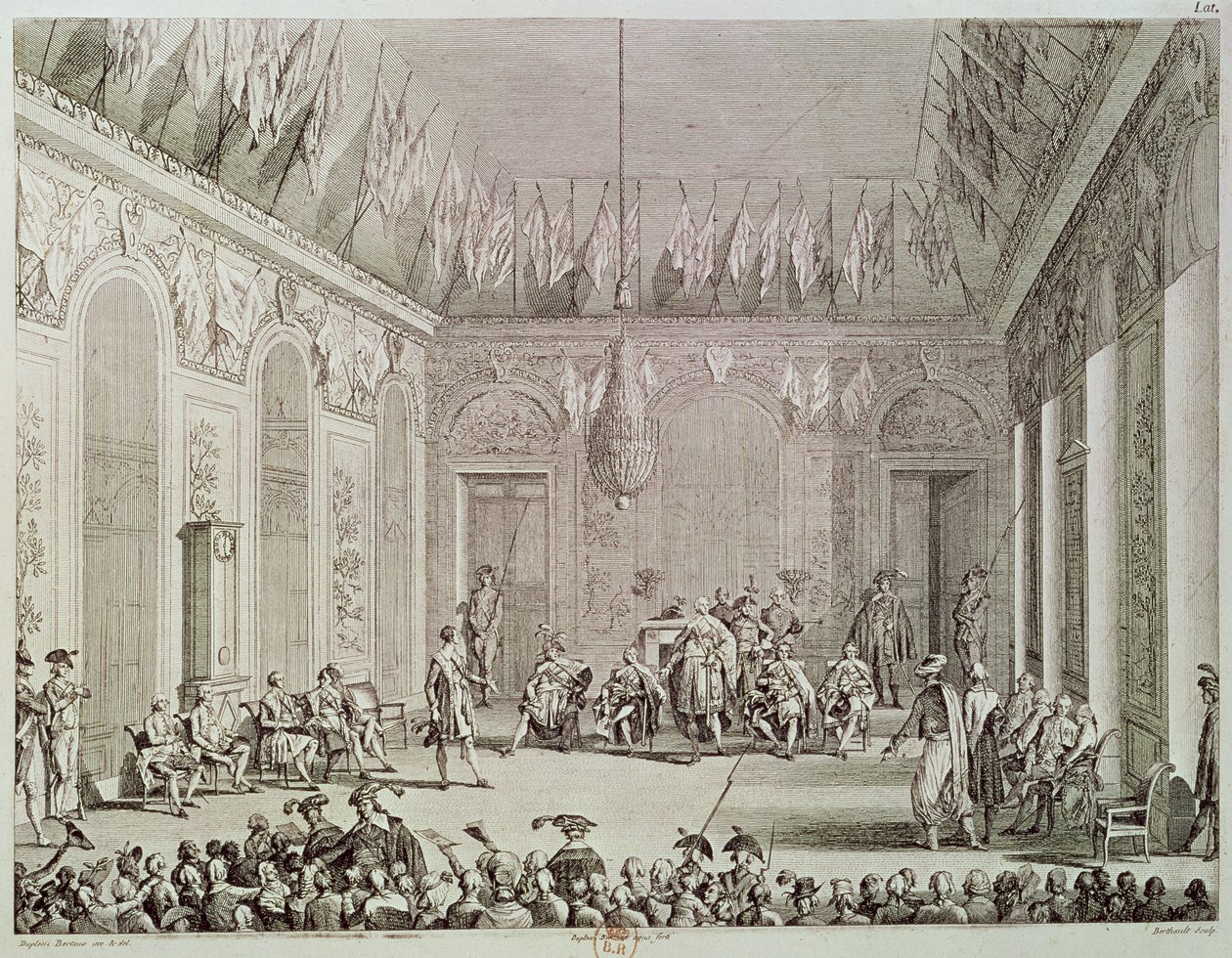 目录的正式受众，第30届Brumaire An IV（1795年11月20日）由Pierre Gabriel Berthault（1748-1819）刻 作者 让·杜普莱西·贝托（Jean Duplessi Bertaux）