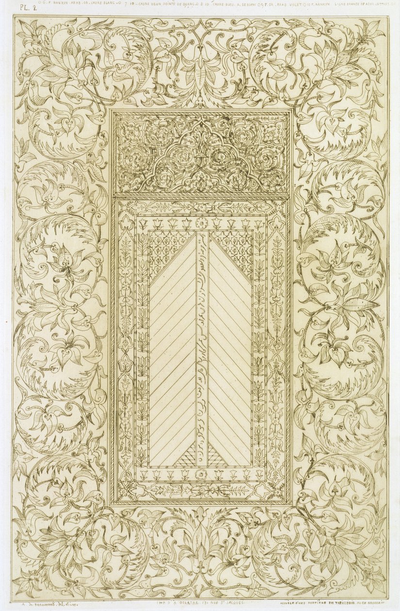 土耳其烟囱的例子，来自&39;艺术与工业&39;，由巴黎Delatre出版，1857年 作者 让·弗朗索瓦·阿尔巴尼斯·博蒙特