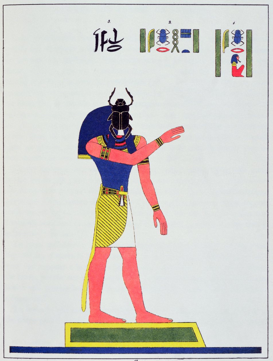 上帝，Khepri，1823年 作者 让·弗朗索瓦·尚波利翁