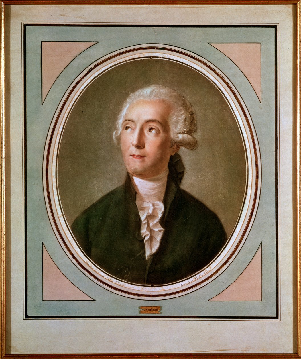 Antoine Laurent de Lavoisier（1743-94）的肖像法国化学家，由Jacques Louis David（1748-1825）拍摄的Pierre Michel Alix（1762-1817） 作者 让·弗朗索瓦·加尼雷