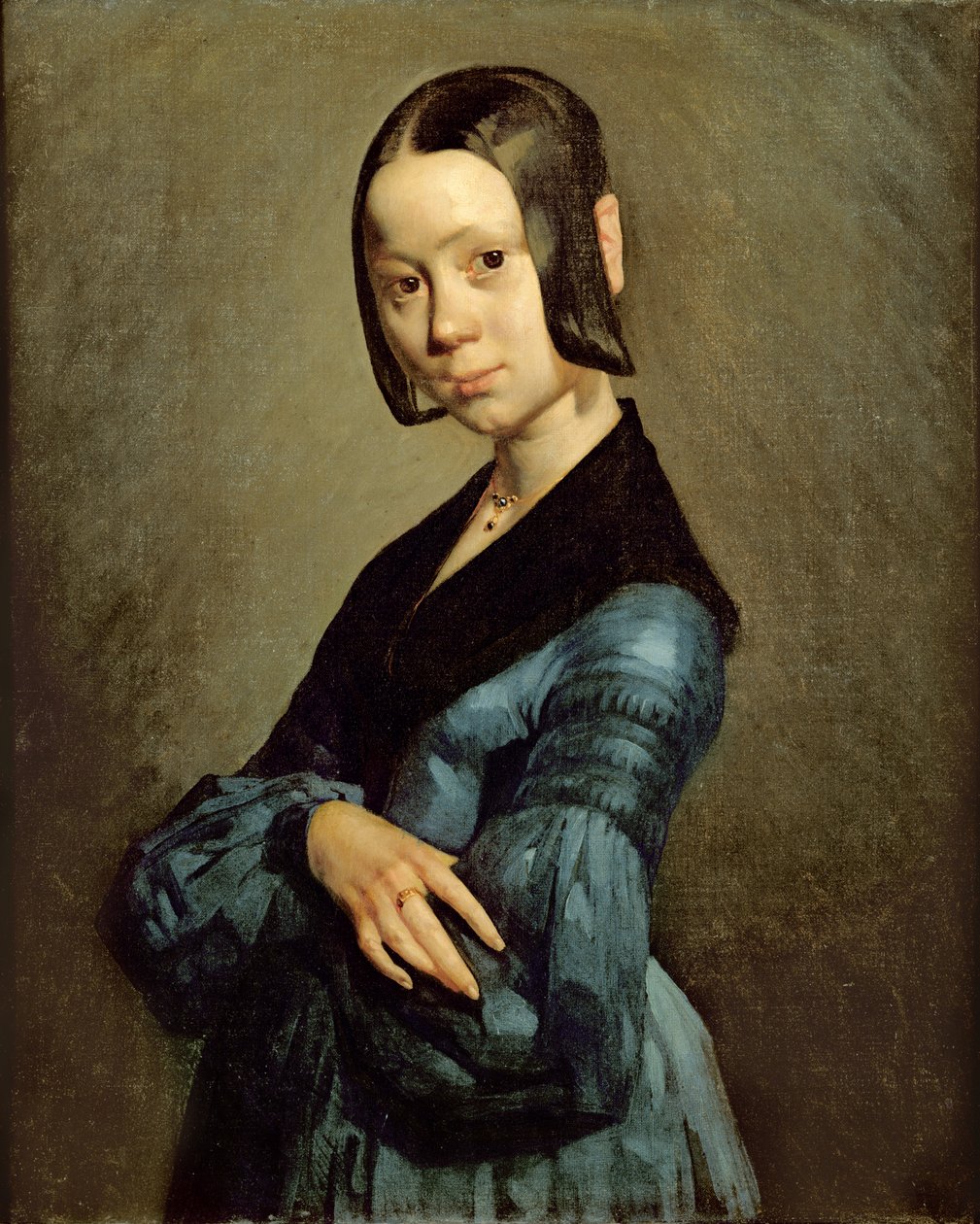 Paul Ono（1821-44），蓝色，1841-42 作者 让·弗朗索瓦·米勒