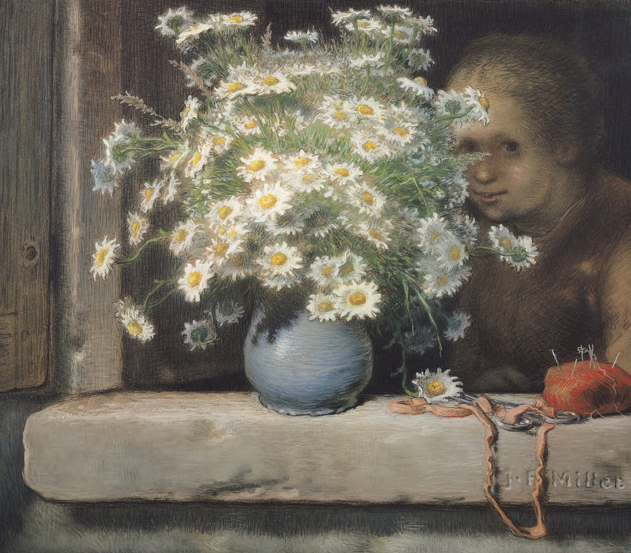 The Margueritas，1866年（纸上粉彩） 作者 让·弗朗索瓦·米勒