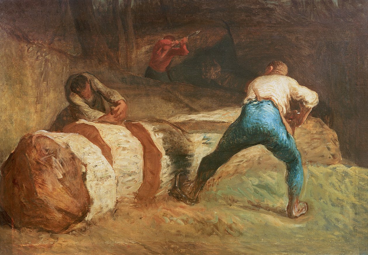 The Wood Sawyers，1848 作者 让·弗朗索瓦·米勒
