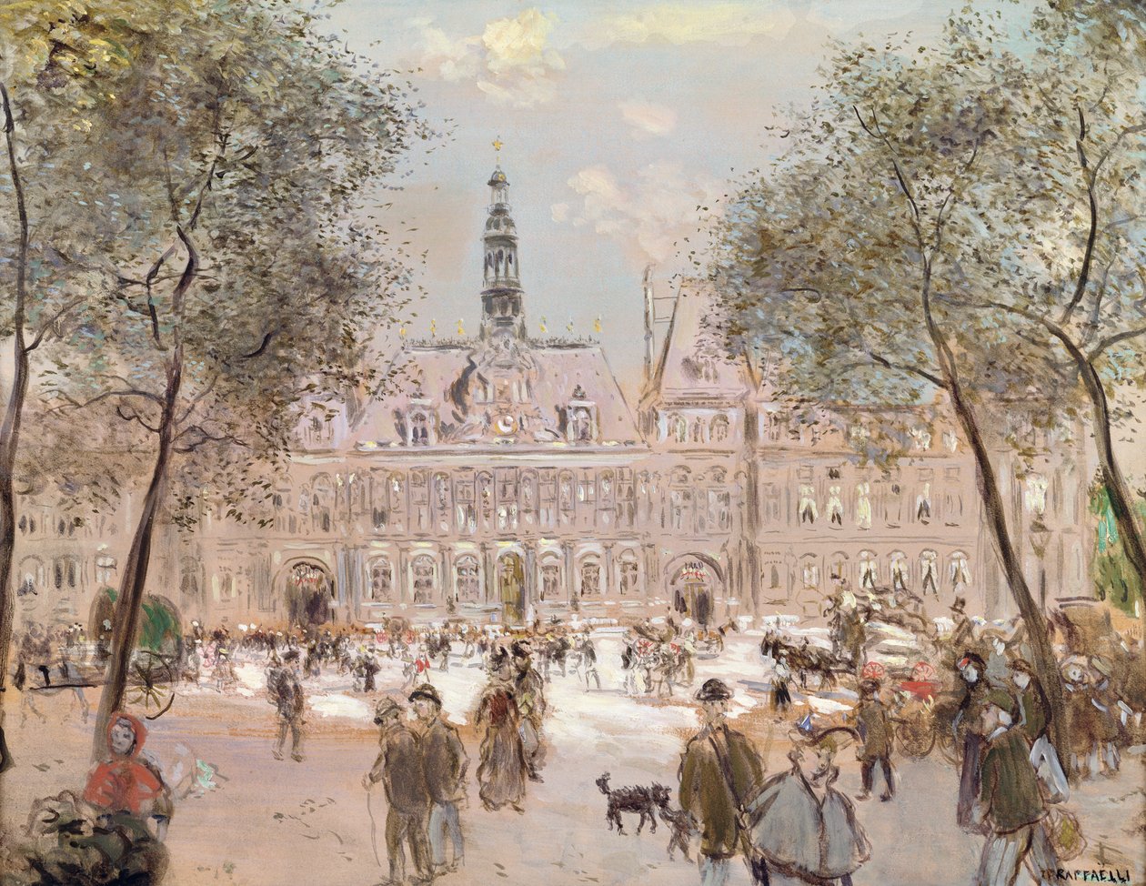 Place de l&39;Hotel-de-Ville，巴黎 作者 让·弗朗索瓦·拉斐利