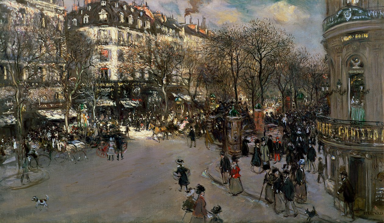 Boulevard des Italiens，c.1900 作者 让·弗朗索瓦·拉斐利