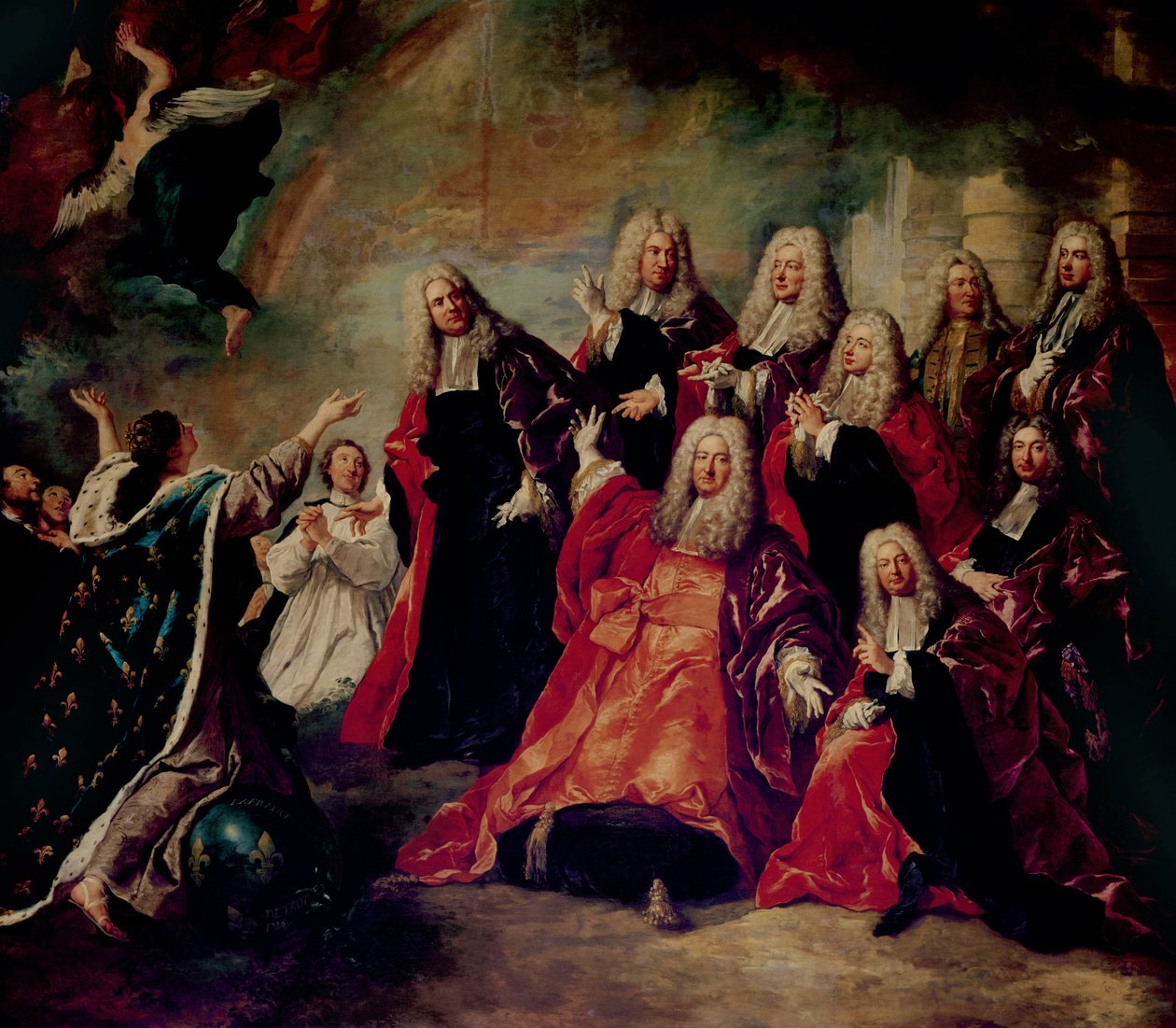 还愿。 The Corps de Ville要求返回好天气，详情为1726年的军团 作者 让·弗朗索瓦·德·特洛伊