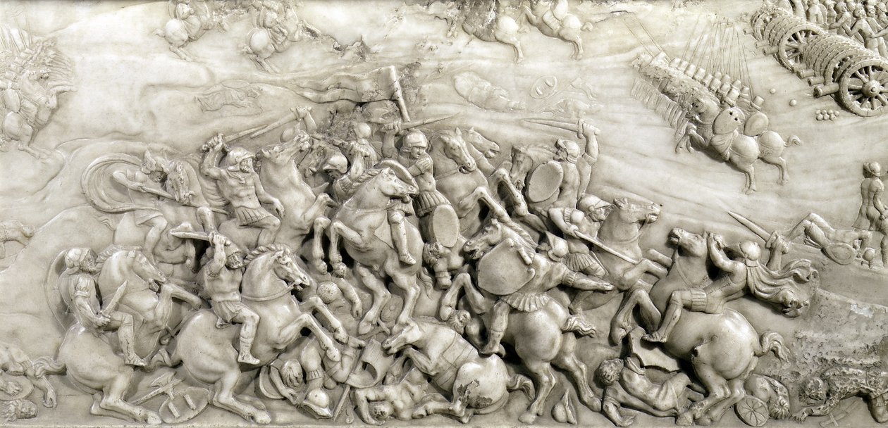 阿格纳德罗战役，1509年5月14日，细节来自路易十二之墓（1462-1515）和安妮布列塔尼（1496-1533）1515（大理石） 作者 让·贾斯汀