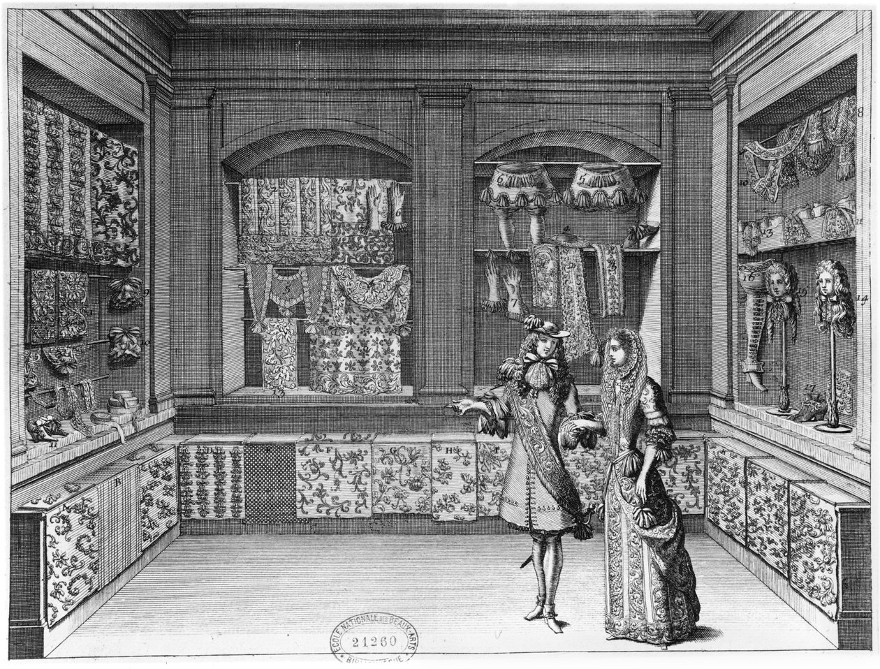 The Galanteries，来自&39;Recueil d&39;ornements&39;的插图，17世纪晚期 作者 简二世