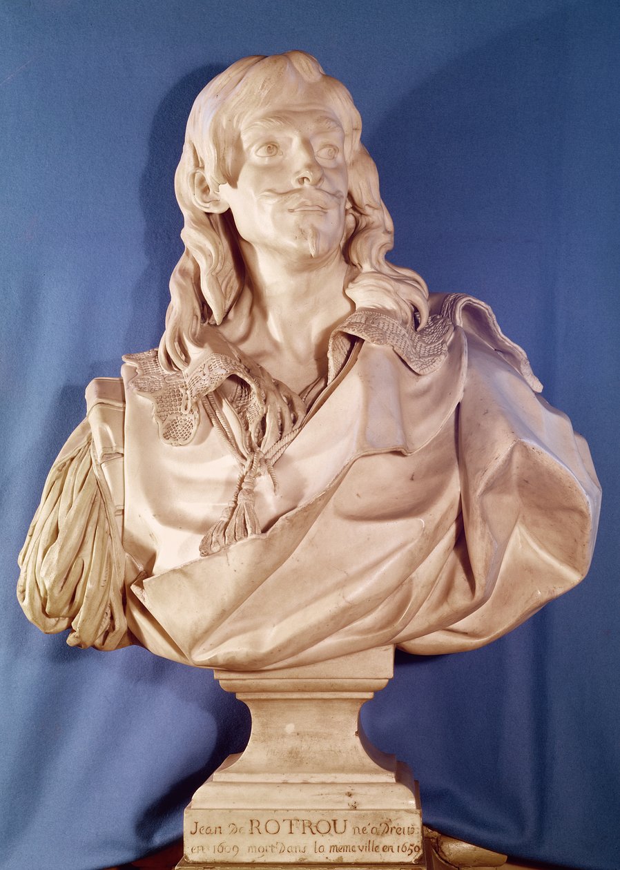 Jean de Rotrou的半身像（1609-50）1783（大理石） 作者 让·雅克·卡菲里（Jean Jacques Caffieri）