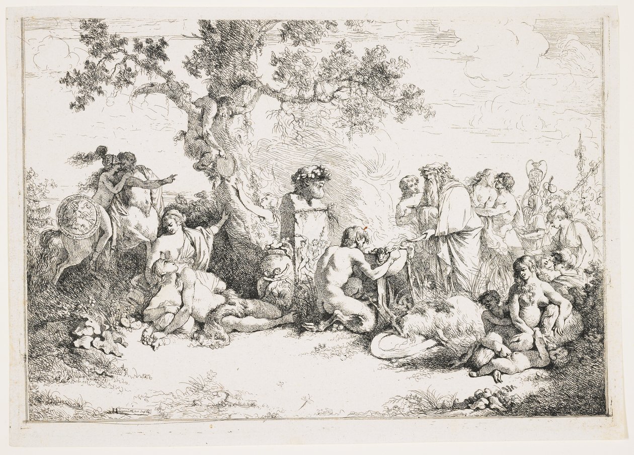 牺牲潘，c。 1760-1763 作者 让·雅克二世·拉格里妮