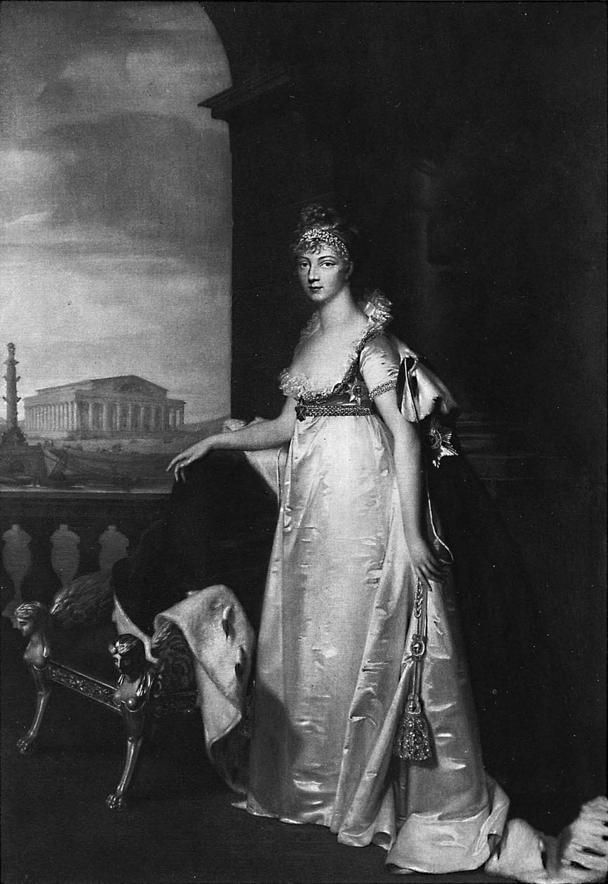 Elizabeth Alexeievna的肖像（1779-1826） 作者 让-洛朗莫斯尼尔