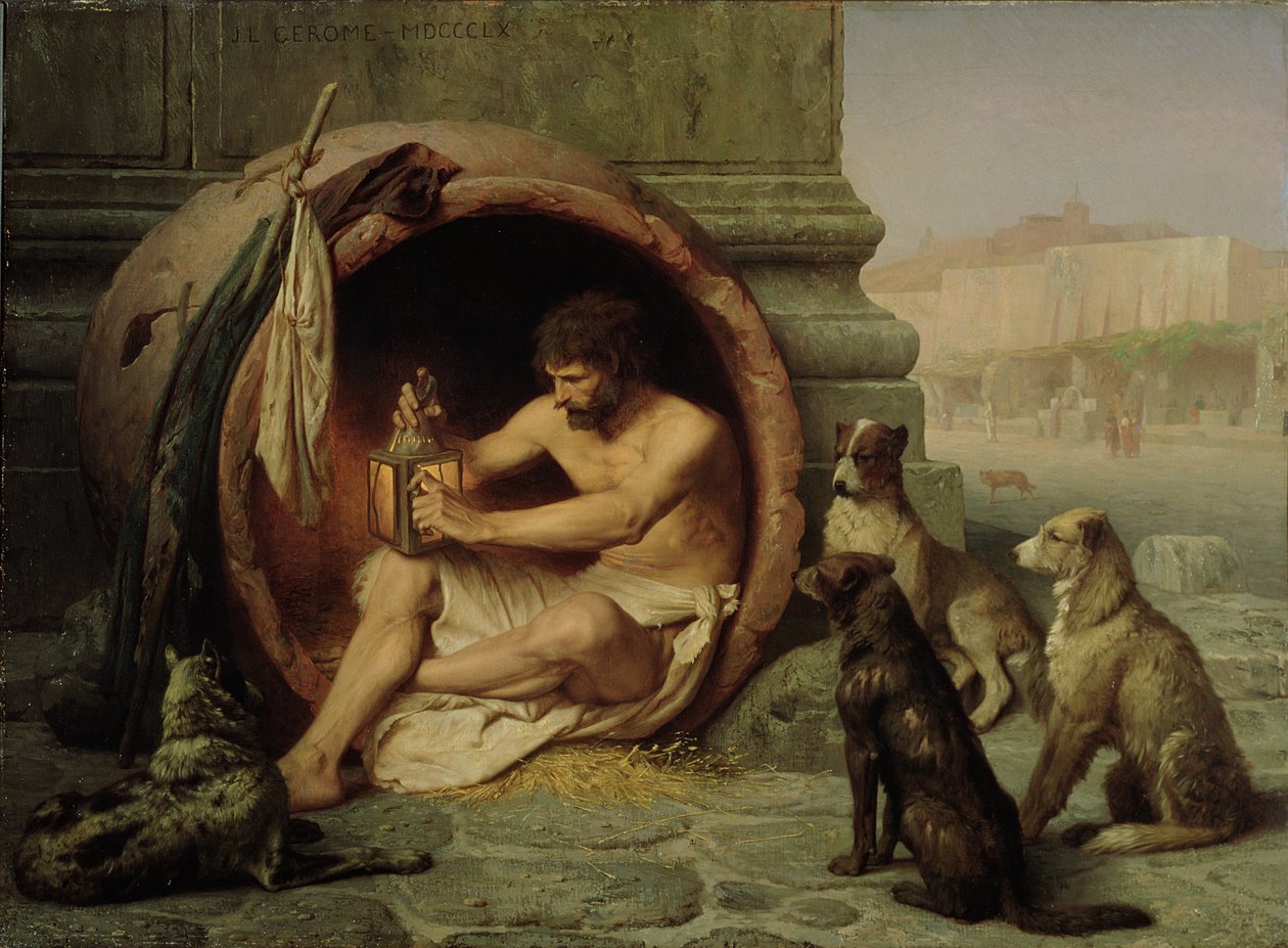 Diogenes，1860年（亚麻油） 作者 让·莱昂·杰罗姆