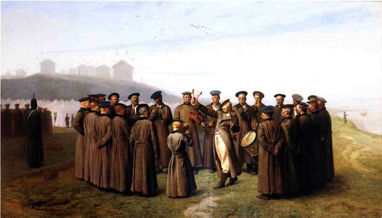 俄罗斯士兵放松，1855年 作者 让·莱昂·杰罗姆