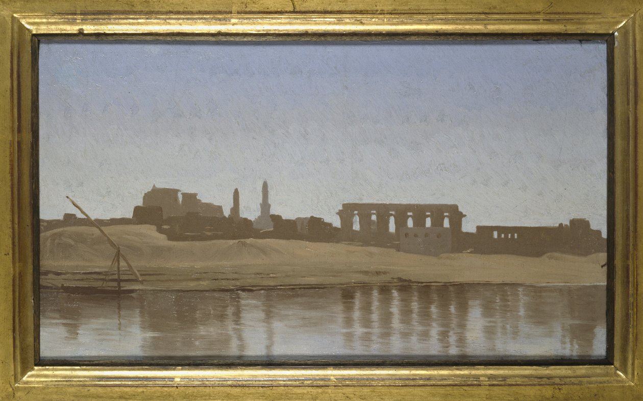 尼罗河在卢克索的视图，1857年（布面油画） 作者 让·莱昂·杰罗姆