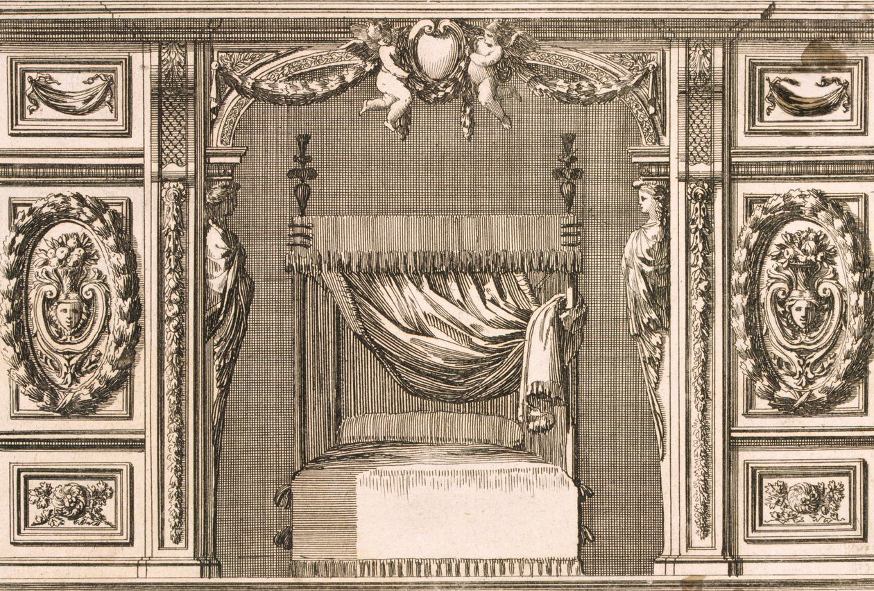 设计一个床壁龛，c.1660 作者 让·勒帕特雷