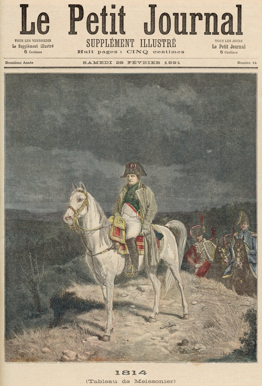 1814年，来自&39;Le Petit Journal&39;，1891年2月28日 作者 让·路易斯·欧内斯特·迈森尼尔