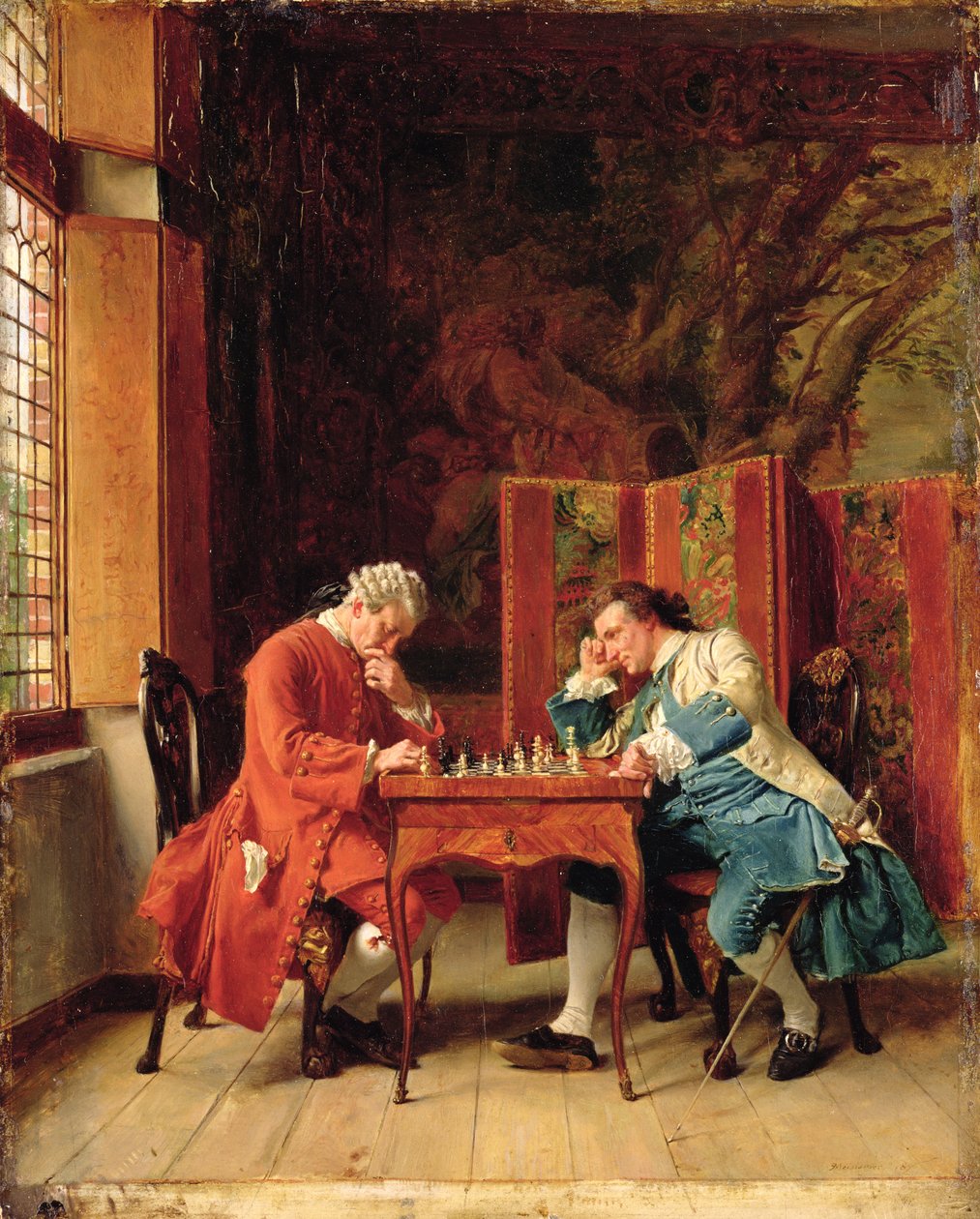 国际象棋选手，1856年 作者 让·路易斯·欧内斯特·迈森尼尔