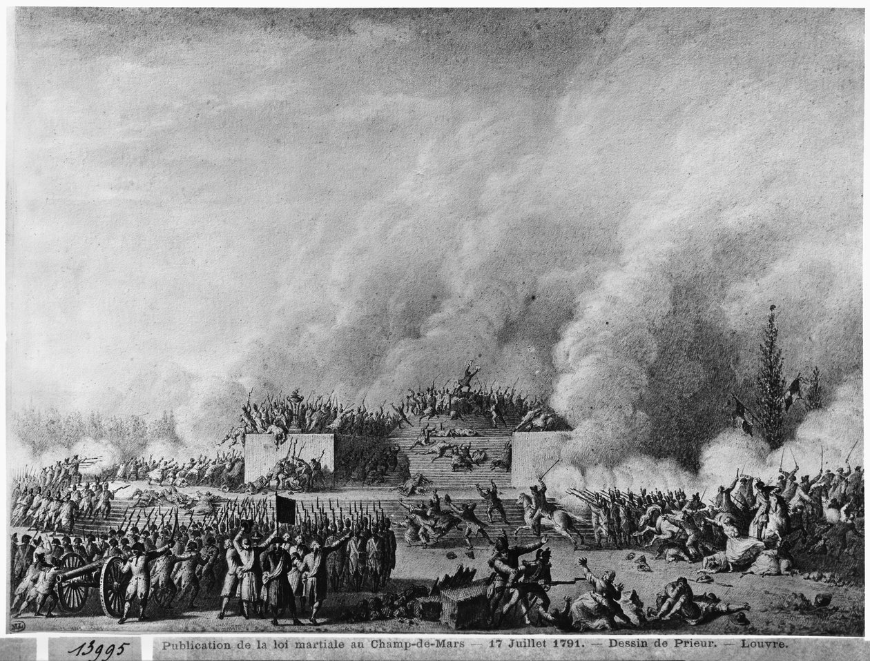 1791年7月17日在巴黎香榭丽舍大街出版戒严令 作者 年轻人让·路易斯