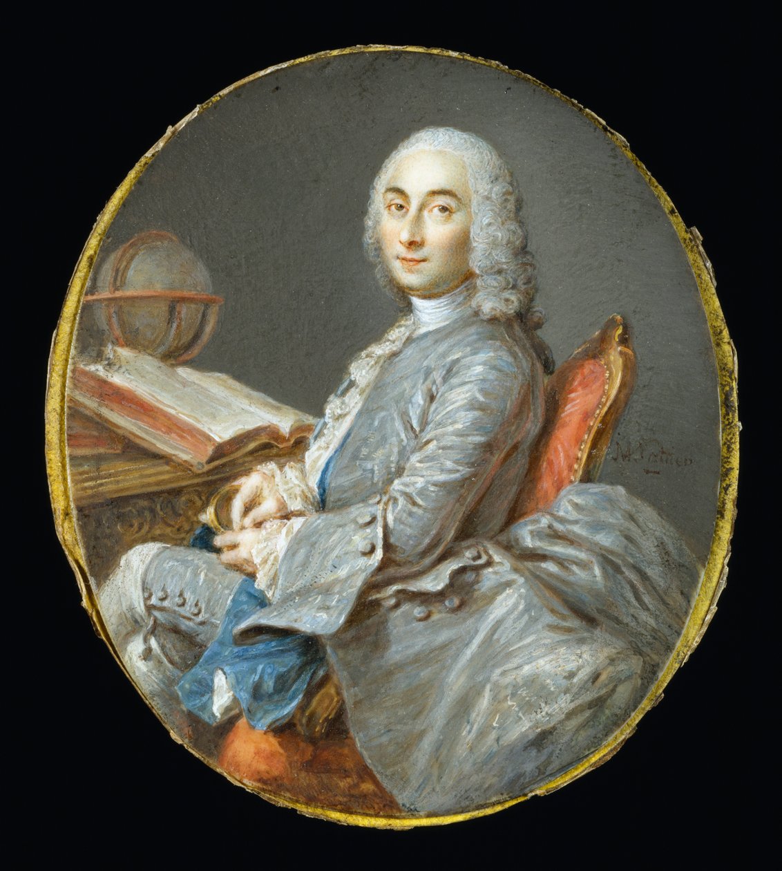 Thury的CésarFrançoisCassini的微型肖像 作者 让·马克·纳蒂尔