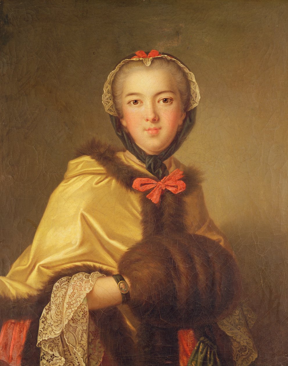 Louis-Henriette de Bourbon-Conti的肖像，带消声器 作者 让·马克·纳蒂尔