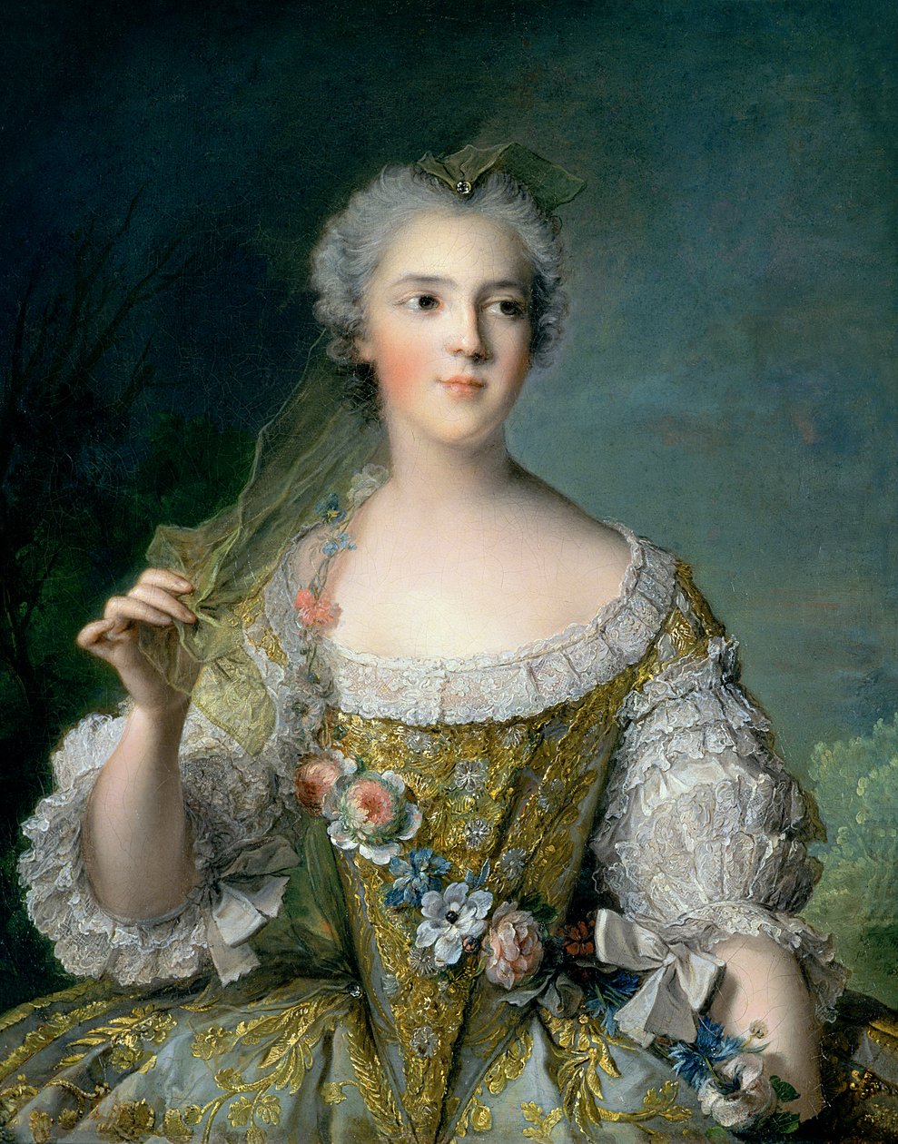 索菲夫人（1734-82）的肖像，路易十五的女儿，在Fontevrault，1748年 作者 让·马克·纳蒂尔