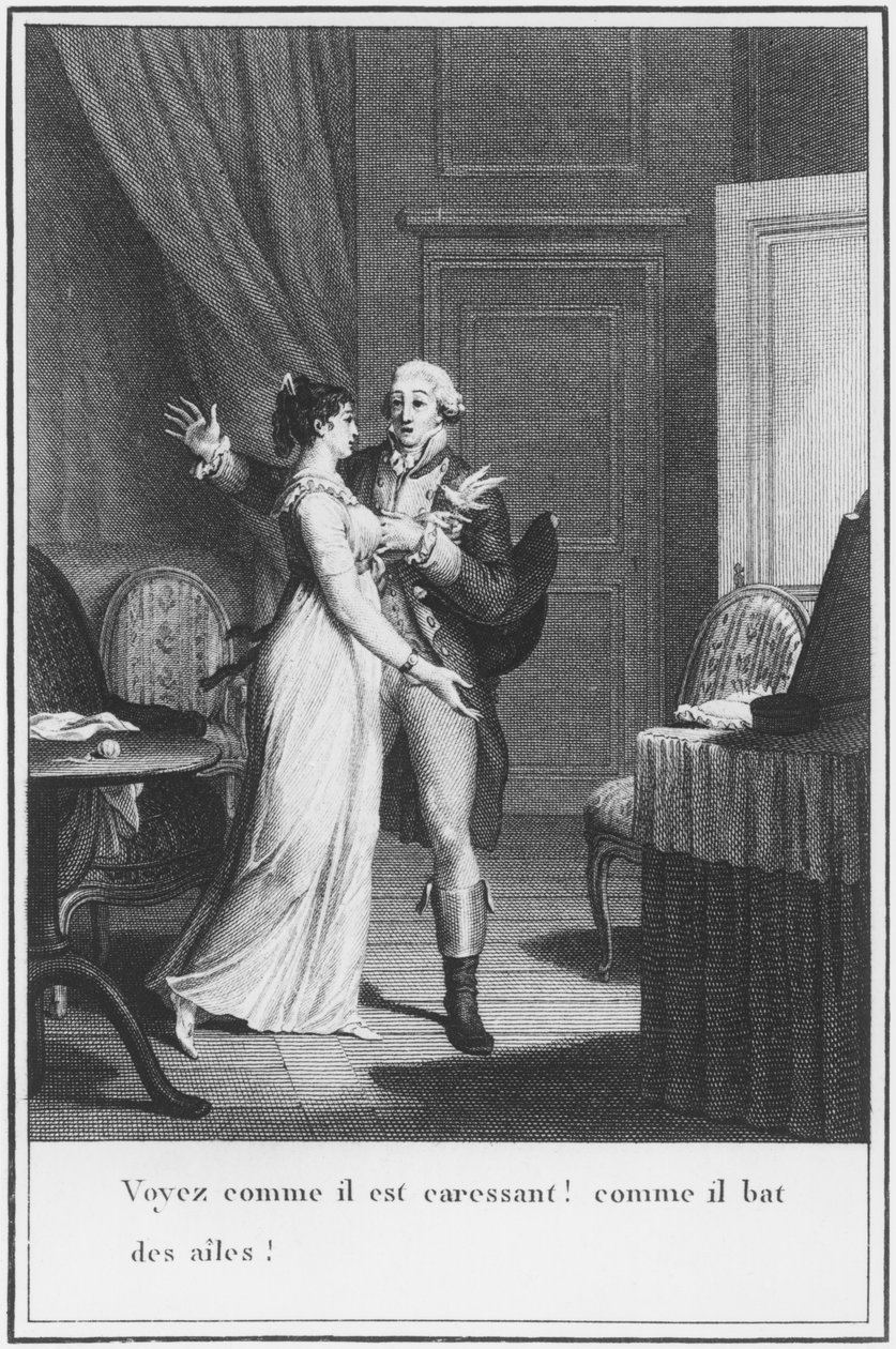 约翰·沃尔夫冈·歌德（1749-1832）的“悲伤的悲伤”插图由Jean Baptiste Simonet（1742-1813）刻 作者 让-米歇尔小莫罗