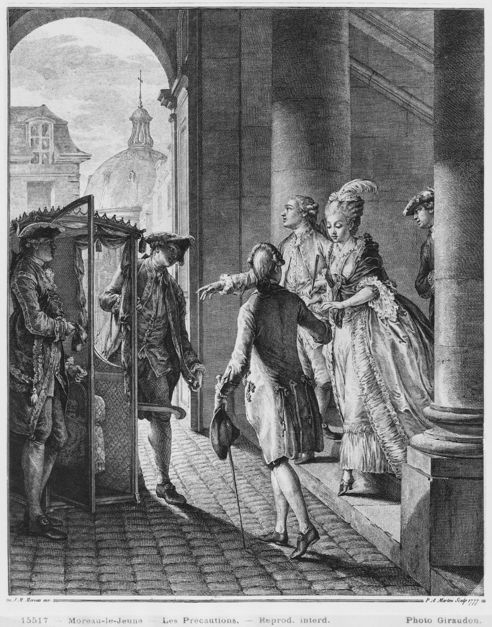 预防措施，由Pietro Antonio Martini（1739-97）1777年雕刻 作者 让-米歇尔小莫罗