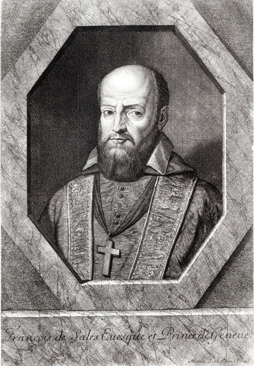 Francois de Sales的肖像（1567-1622） 作者 让·莫林