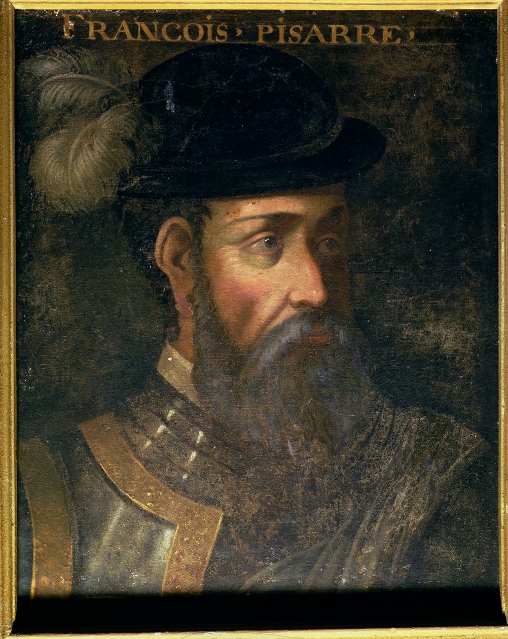 Francisco Pizarro（c.1478-1541）的肖像西班牙征服者的秘鲁 作者 让-洛朗莫斯尼尔