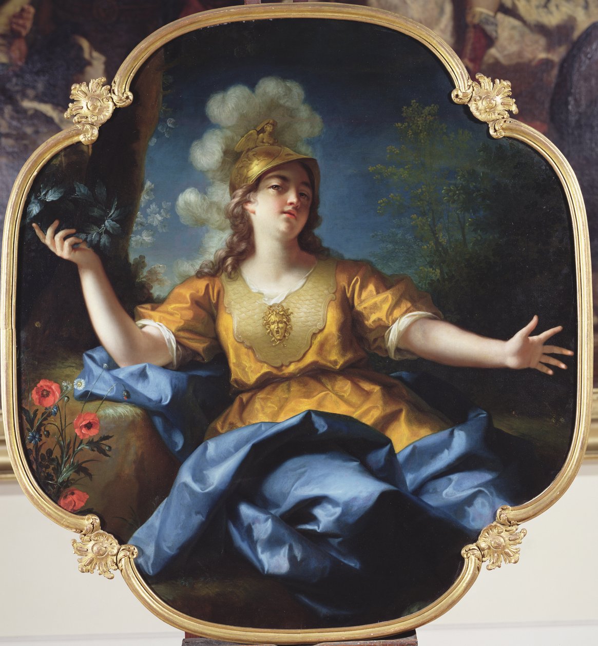作为密涅瓦的一名妇女的画象，1730 作者 让·劳克斯