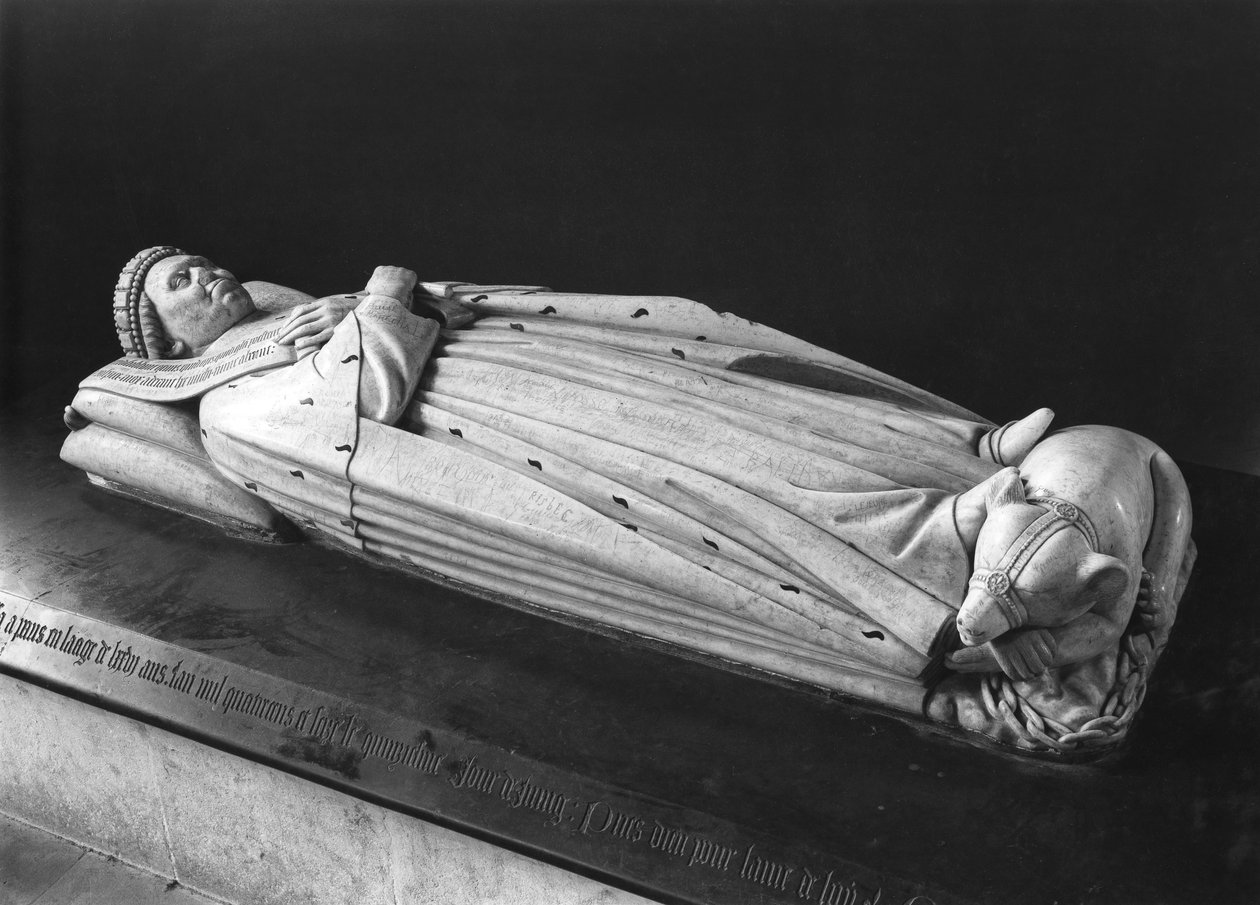 Duc Jean de Berry的肖像（1340-1416）普瓦捷伯爵，1416-38（大理石）（另见217792） 作者 让·德·康布雷