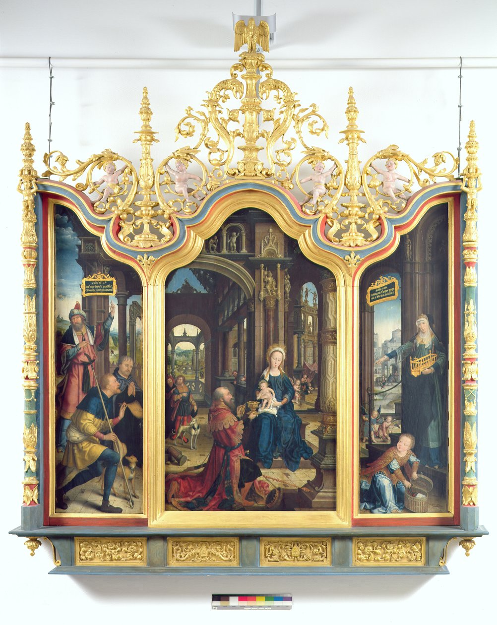 1529年婴儿基督崇拜的三联画 作者 珍妮·贝勒甘贝
