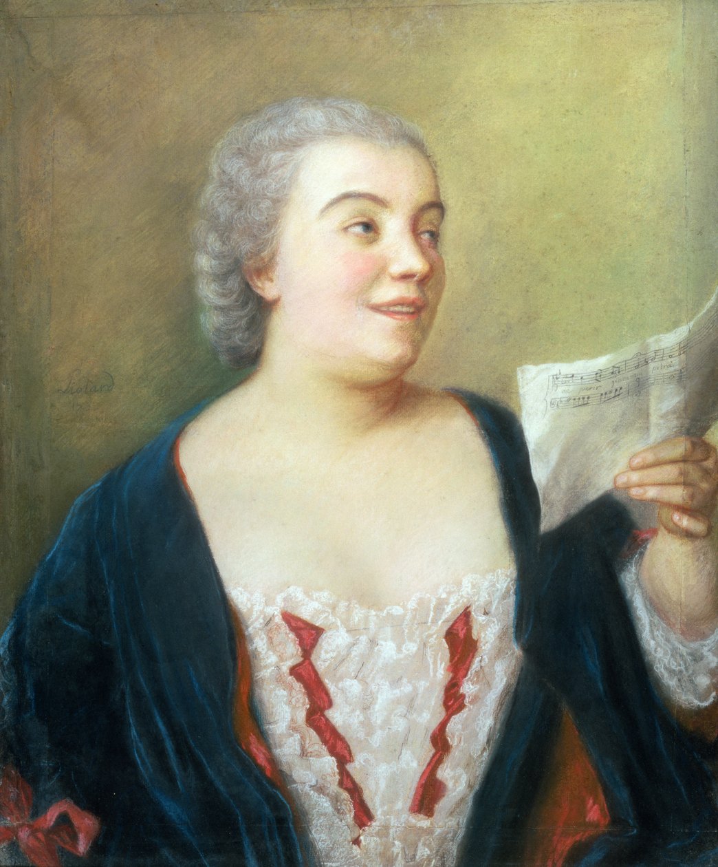 Maria Gunning（水粉画）1749年的肖像 作者 让·埃蒂安·利奥塔