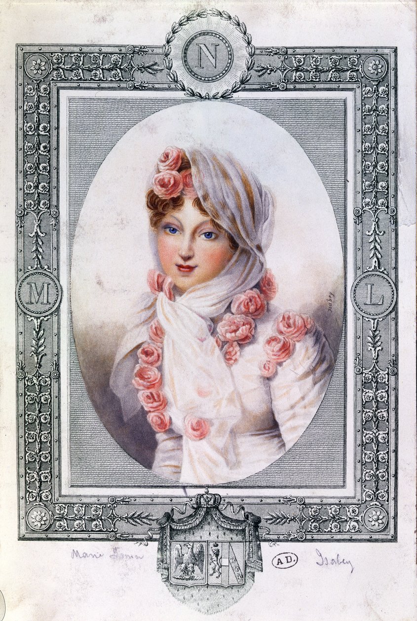Marie Laczinska（1786-1817）伯爵夫人Walewska的肖像 作者 让-巴蒂斯特·伊萨贝
